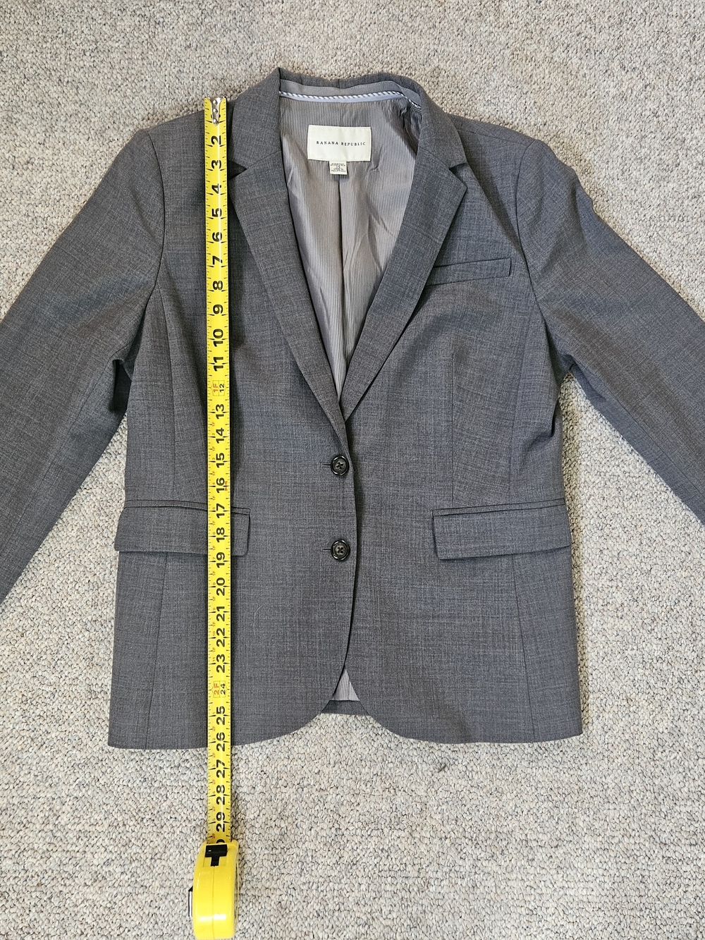 Banana Republic Gray Wool Blend Blazer